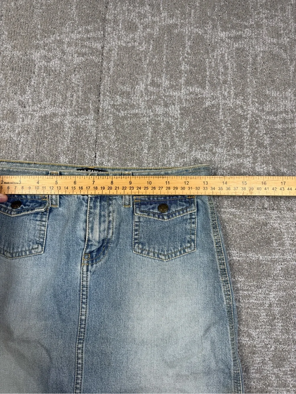 Vintage Y2K Polo Ralph Lauren Jean Co Mini Denim Skirt Women Size 12